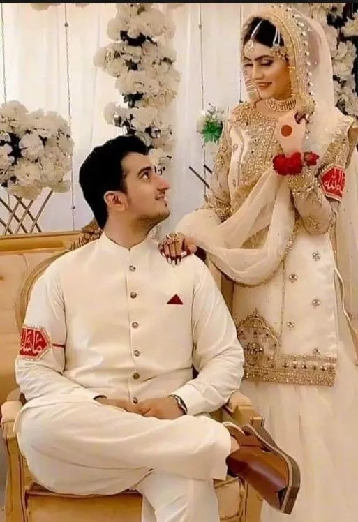 white-Simple-Nikkah-Dresses-for-Couple